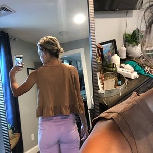 Cropped casual tank top